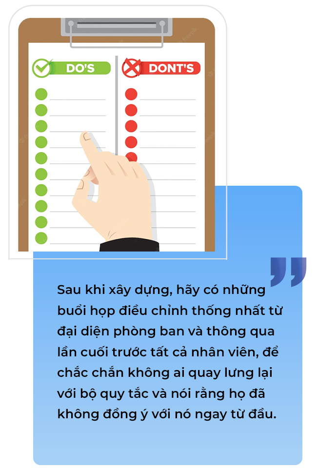 bộ quy tắc ứng xử trong doanh nghiệp