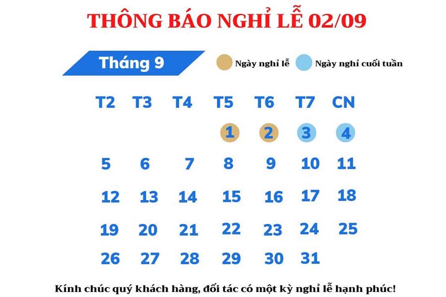 nghỉ lễ quốc khánh